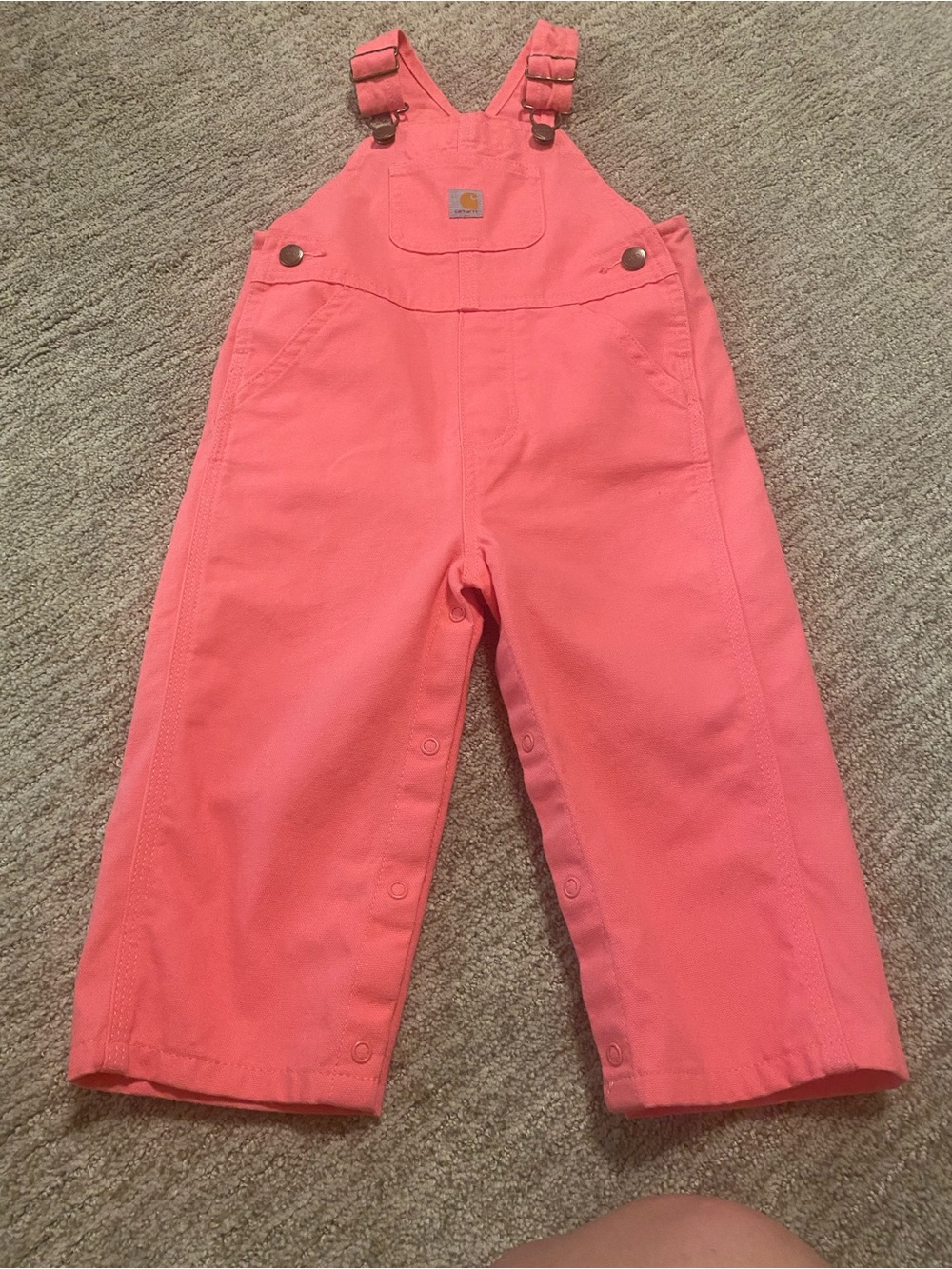 Pink Carharrt overalls